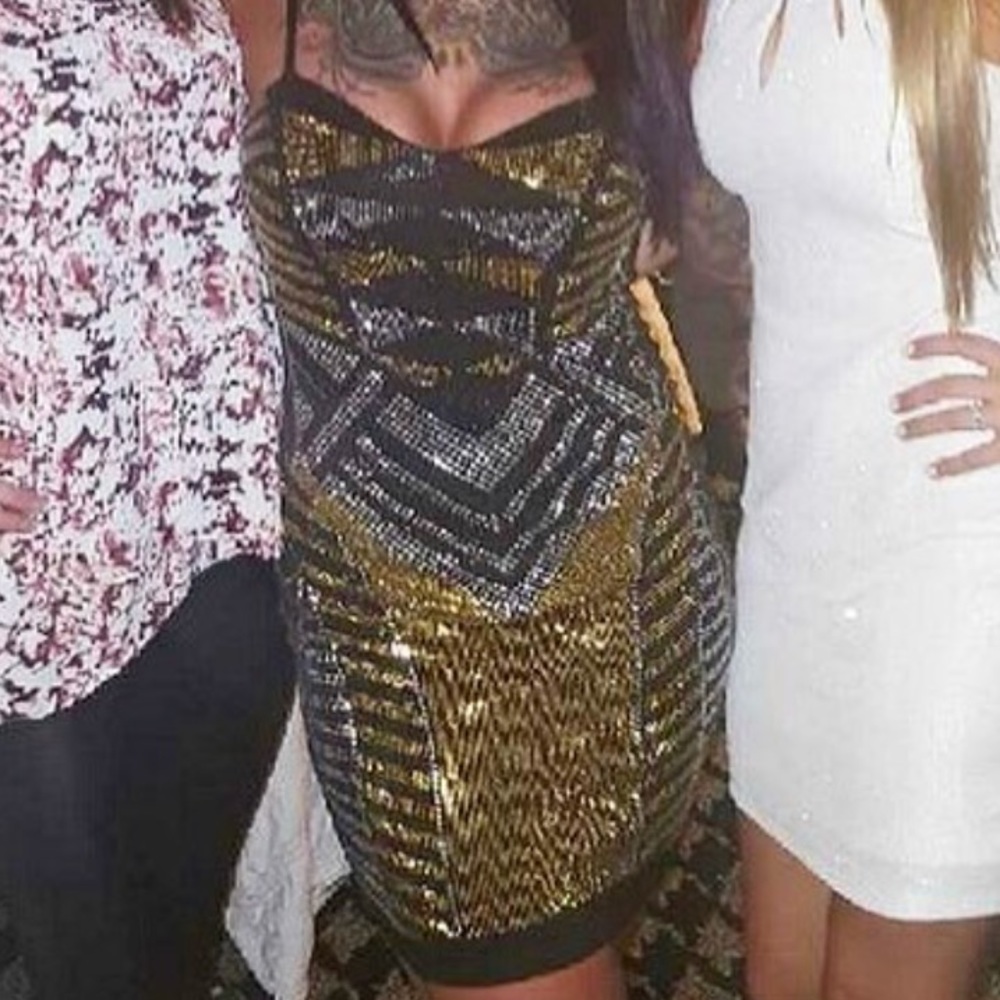 Studded black bodycon